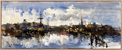 Mavi Ufka Yolculuk Yağlı Boya Tablosu