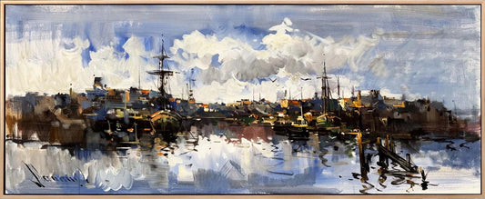 Mavi Ufka Yolculuk Yağlı Boya Tablosu