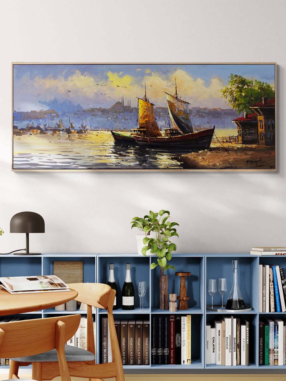 Sabahın İlk Işığında Boğaz Yağlı Boya Tablosu