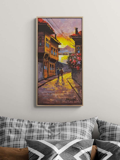 Sokaklarda Hatıralar Yağlı Boya Tablosu