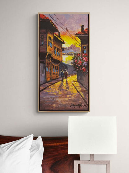 Sokaklarda Hatıralar Yağlı Boya Tablosu