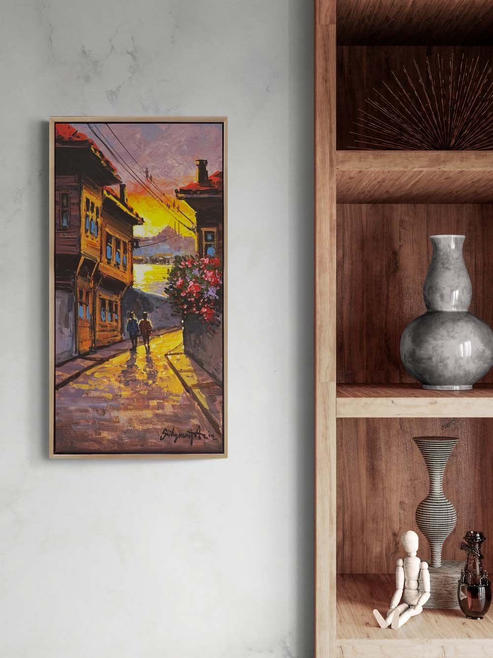 Sokaklarda Hatıralar Yağlı Boya Tablosu