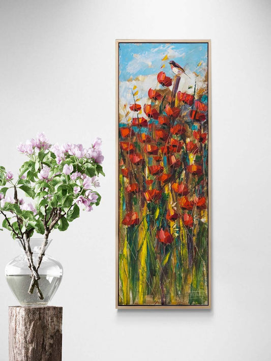 Kırlangıcın Bahar Çağrısı Yağlı Boya Tablosu