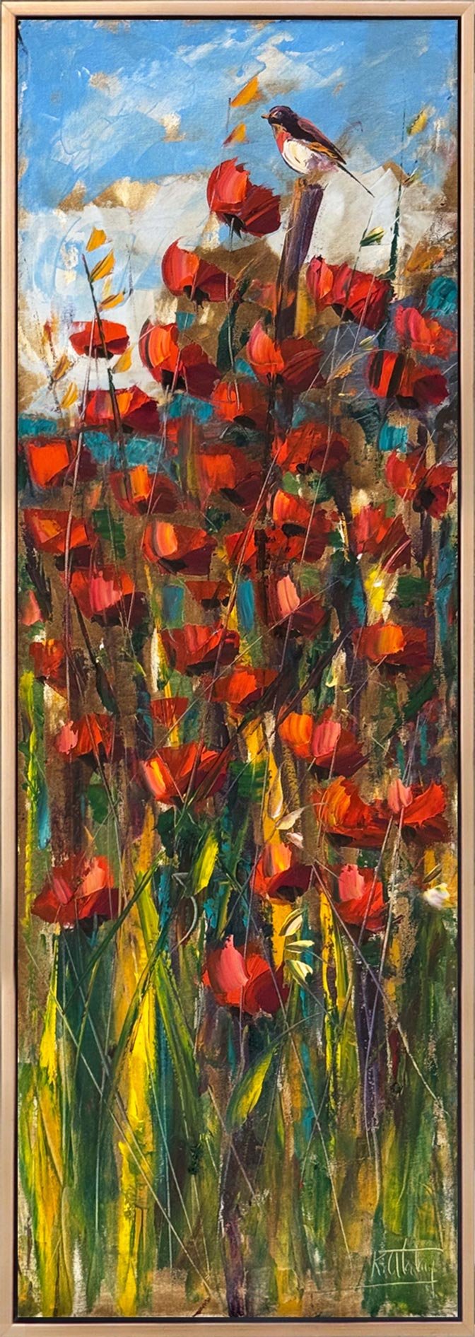 Kırlangıcın Bahar Çağrısı Yağlı Boya Tablosu