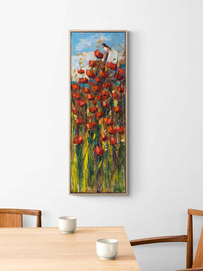 Kırlangıcın Bahar Çağrısı Yağlı Boya Tablosu