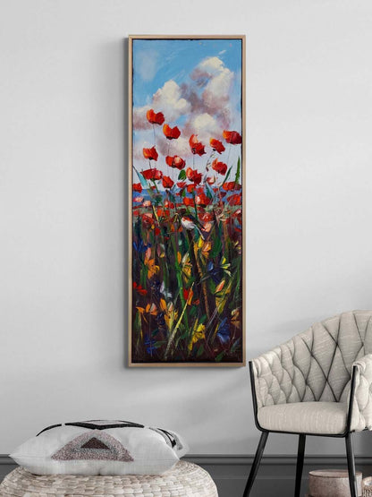 Gelinciklerde Özgürlük Yağlı Boya Tablosu