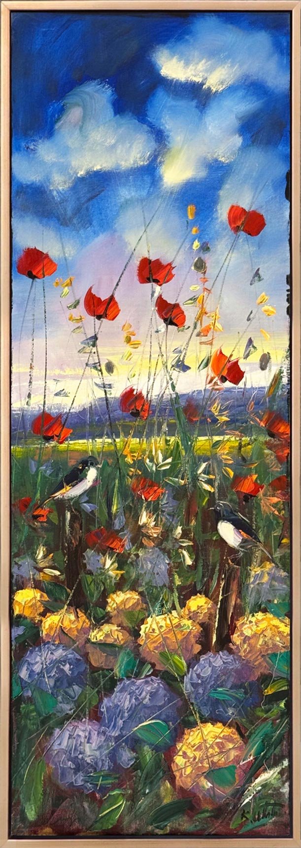 Kır Çiçeklerinin Fısıltısı Yağlı Boya Tablosu