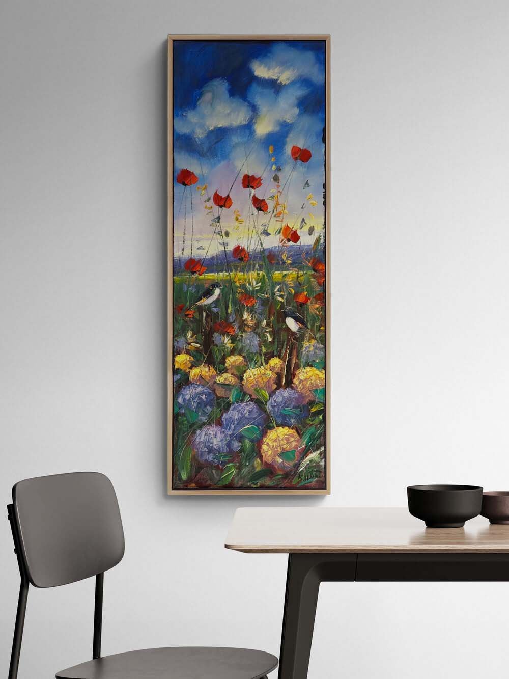 Kır Çiçeklerinin Fısıltısı Yağlı Boya Tablosu