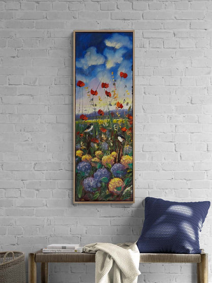 Kır Çiçeklerinin Fısıltısı Yağlı Boya Tablosu