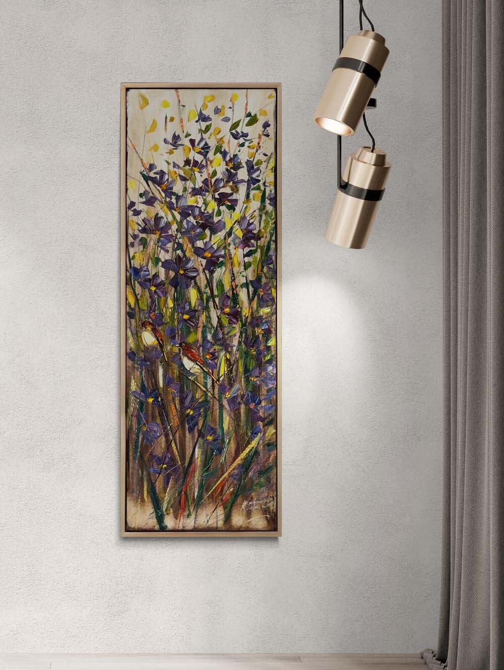 Güneşle Açan Bahçe Yağlı Boya Tablosu