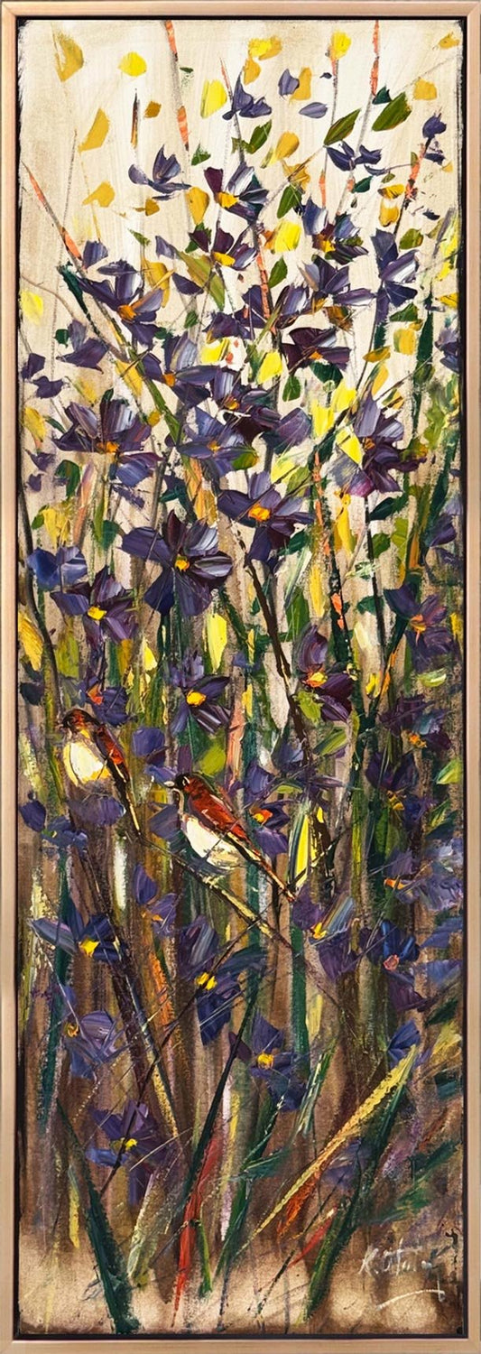 Güneşle Açan Bahçe Yağlı Boya Tablosu