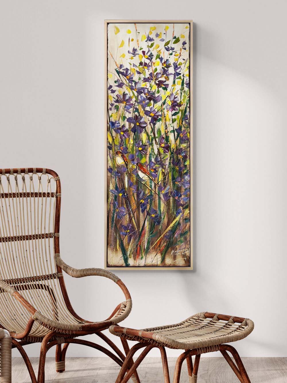 Güneşle Açan Bahçe Yağlı Boya Tablosu