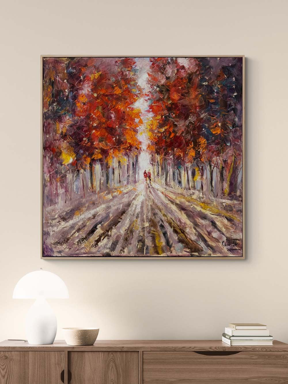 Sonbahar Yürüyüşü Yağlı Boya Tablosu