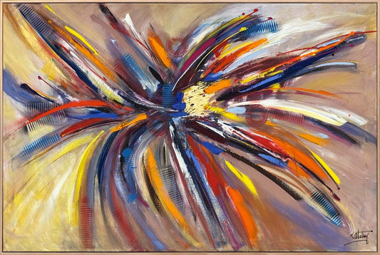 Işığın İzinde Renkler Yağlı Boya Tablosu