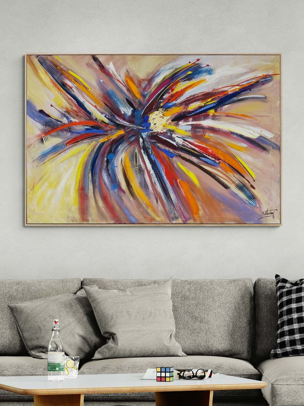 Işığın İzinde Renkler Yağlı Boya Tablosu