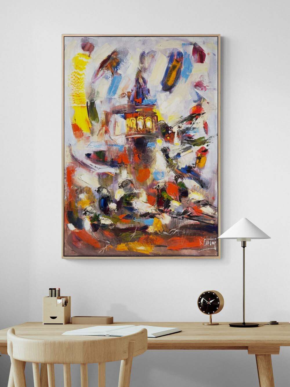 Galata’nın Sessiz Tanıkları Yağlı Boya Tablosu