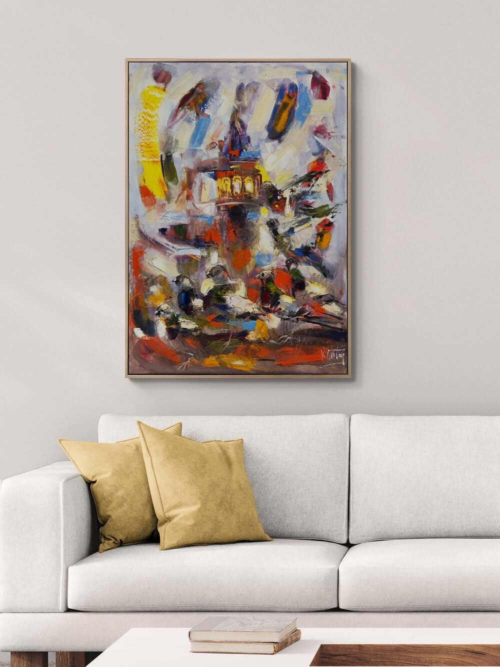 Galata’nın Sessiz Tanıkları Yağlı Boya Tablosu