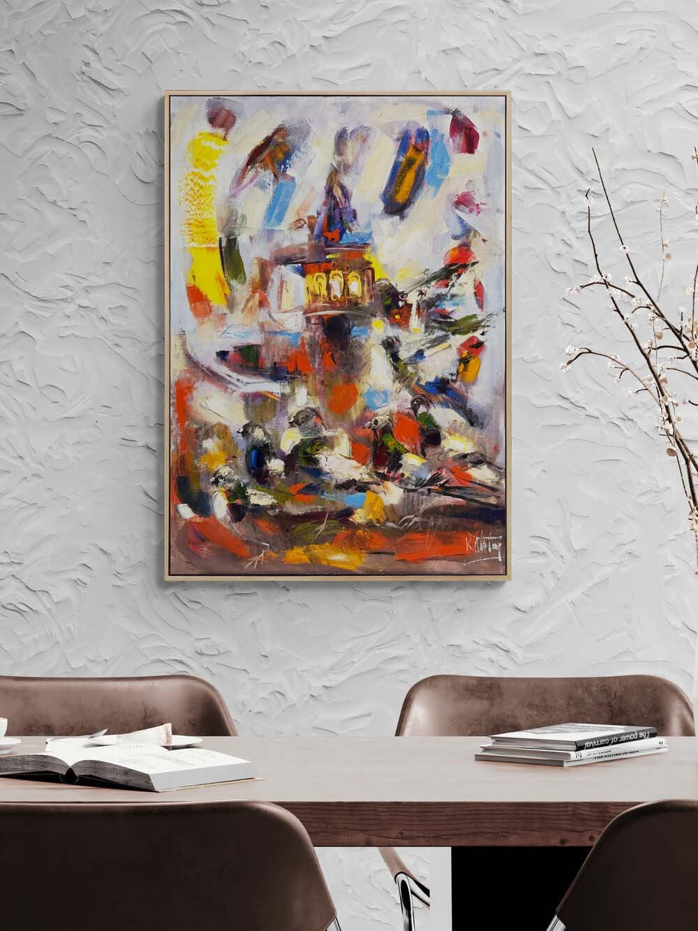 Galata’nın Sessiz Tanıkları Yağlı Boya Tablosu