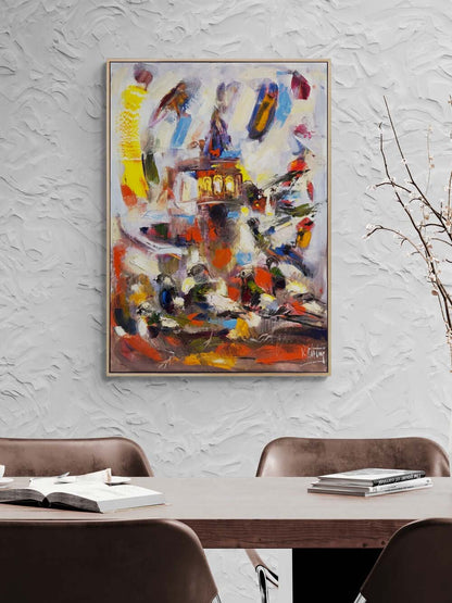 Galata’nın Sessiz Tanıkları Yağlı Boya Tablosu