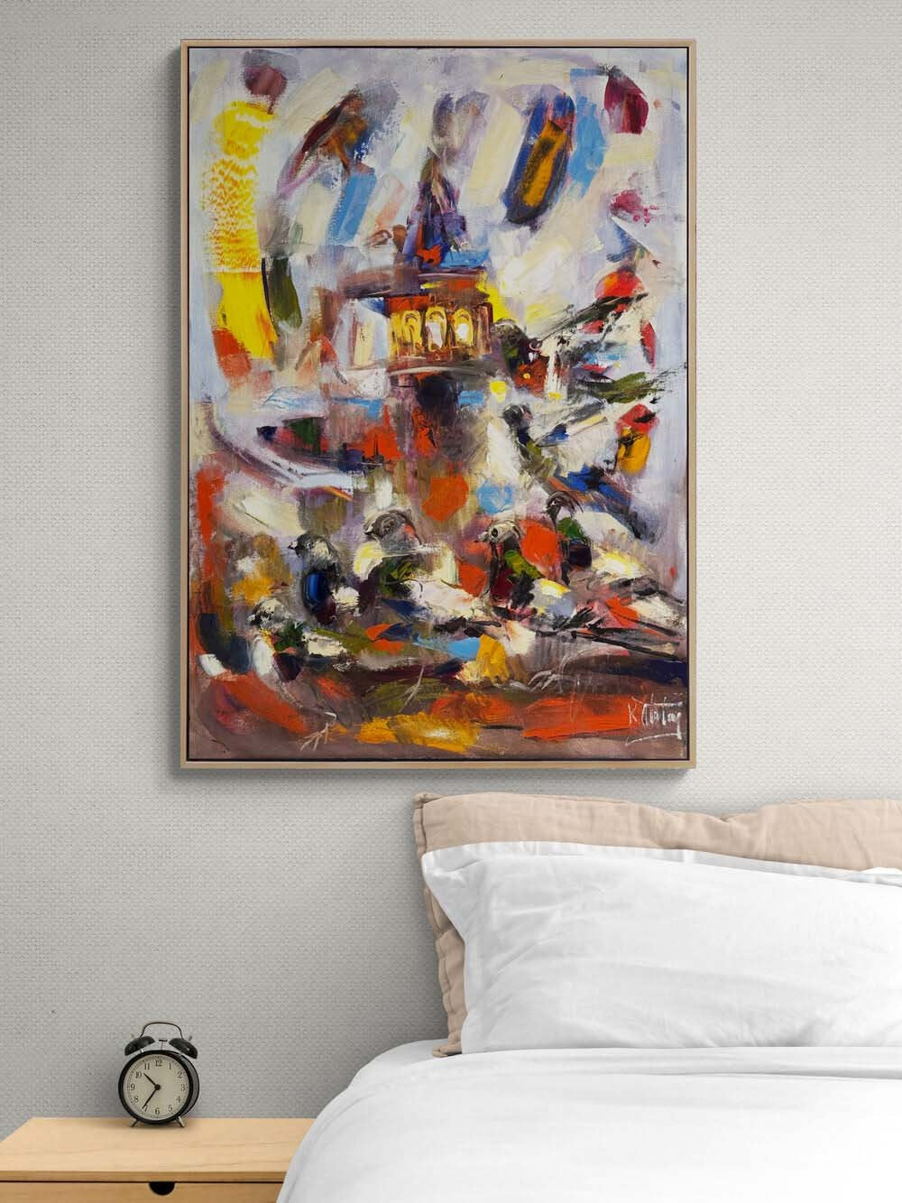 Galata’nın Sessiz Tanıkları Yağlı Boya Tablosu