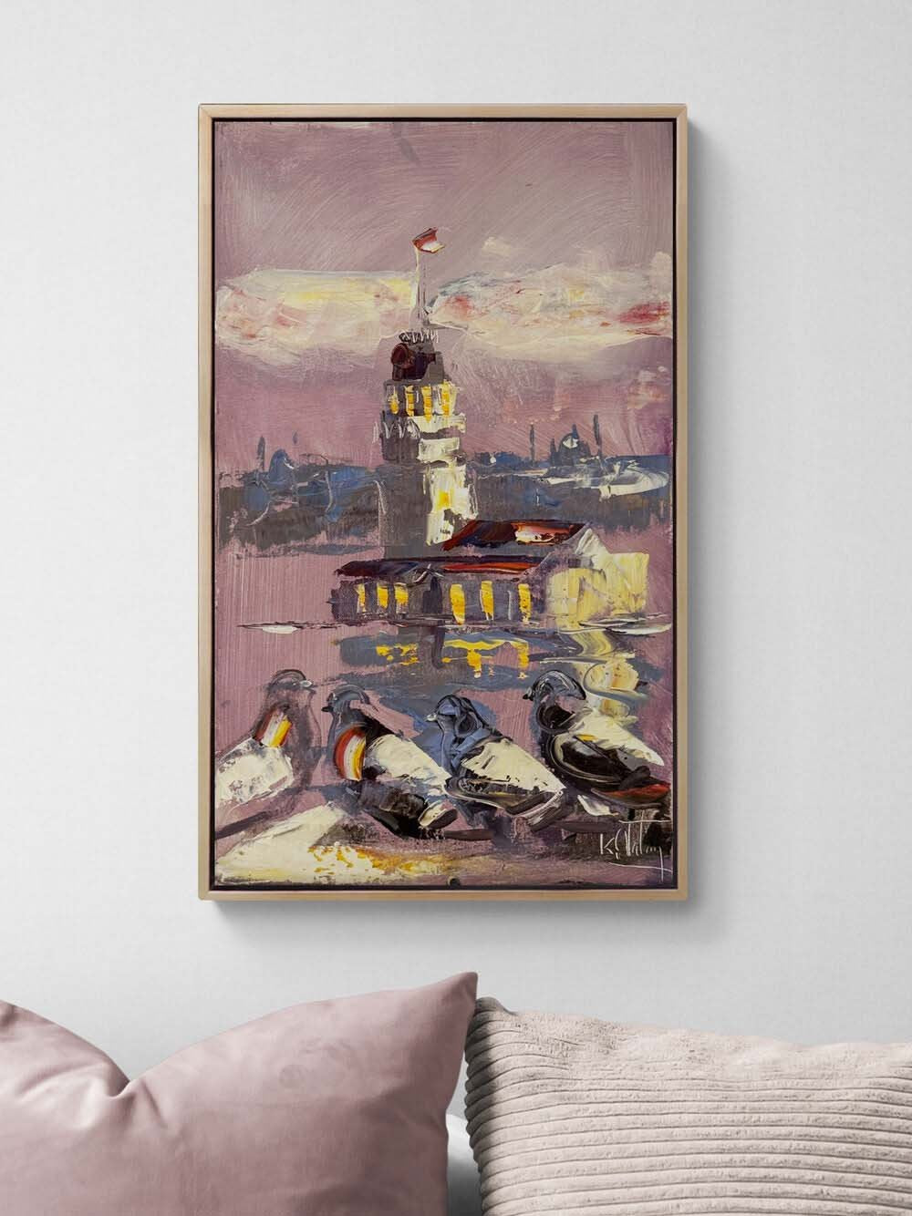 Kule ve Kanatlar Yağlı Boya Tablosu