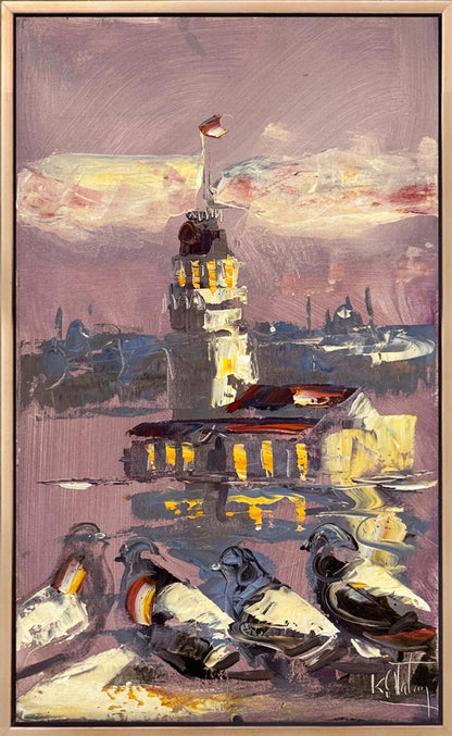 Kule ve Kanatlar Yağlı Boya Tablosu