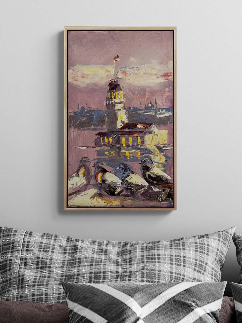 Kule ve Kanatlar Yağlı Boya Tablosu