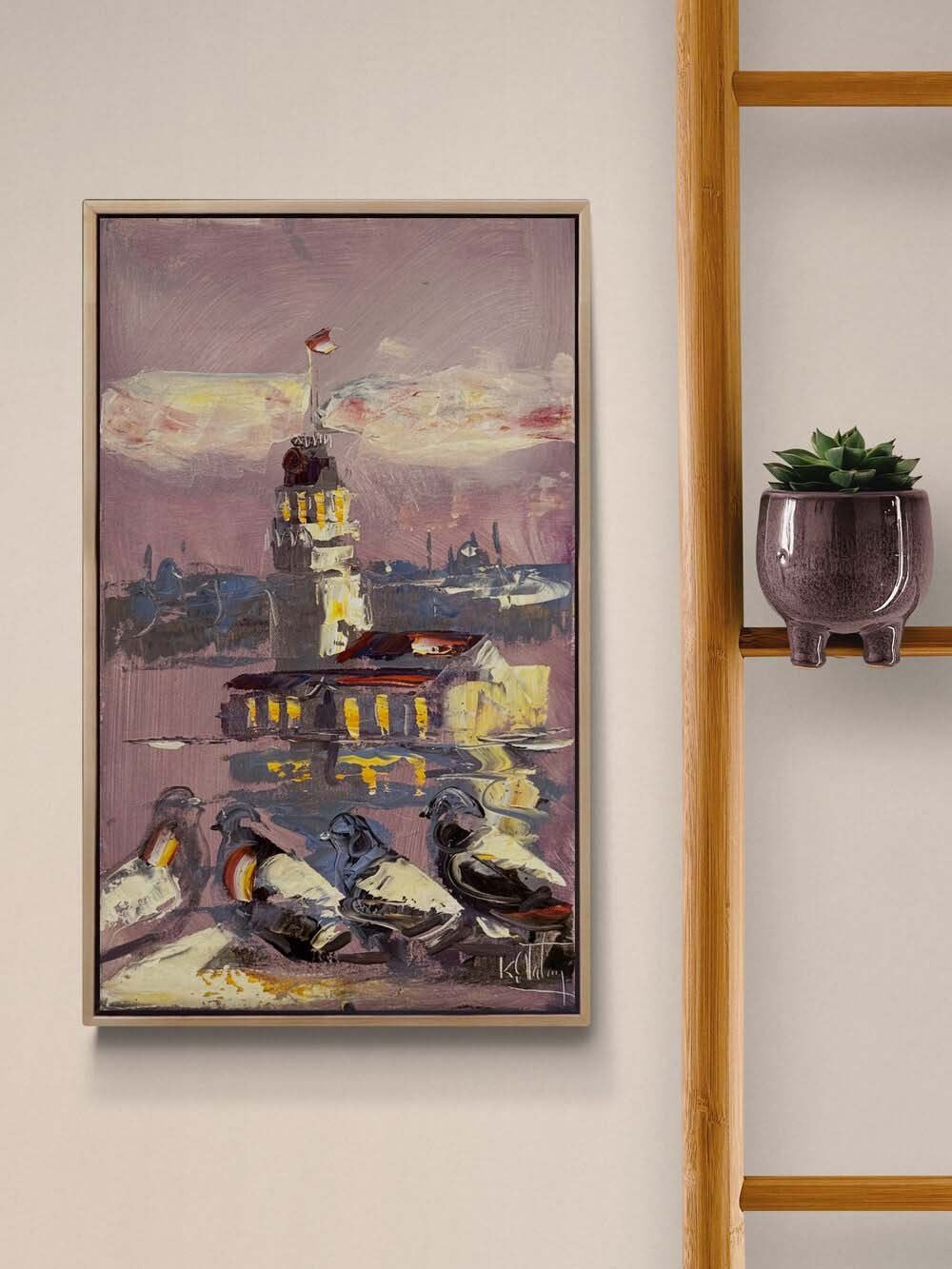 Kule ve Kanatlar Yağlı Boya Tablosu