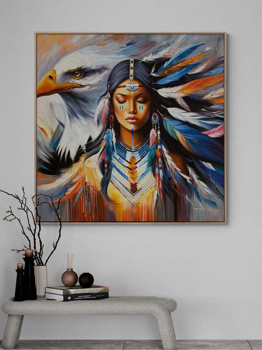 Rüzgarın Kızı Yağlı Boya Tablosu