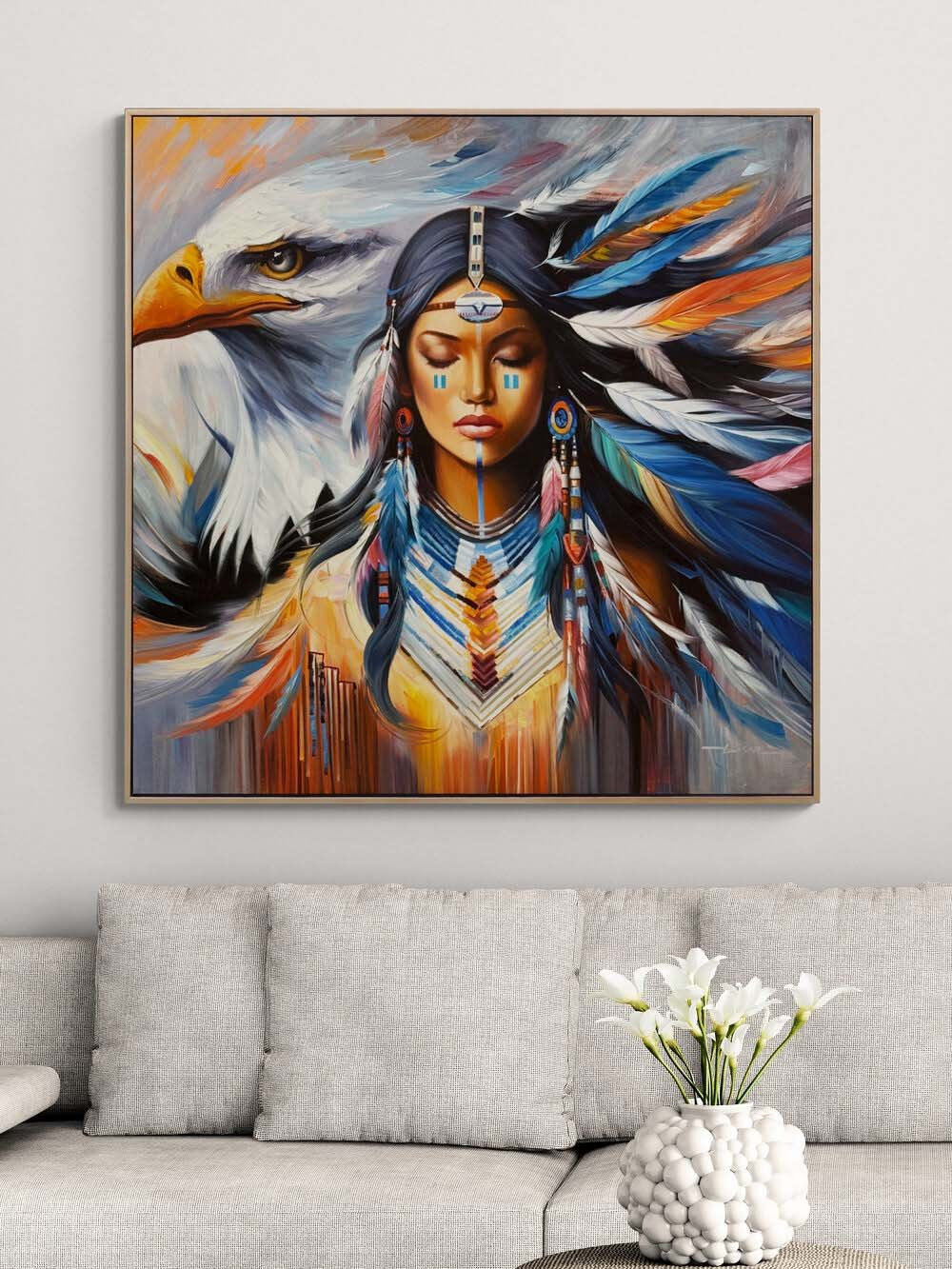 Rüzgarın Kızı Yağlı Boya Tablosu