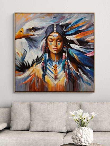 Rüzgarın Kızı Yağlı Boya Tablosu