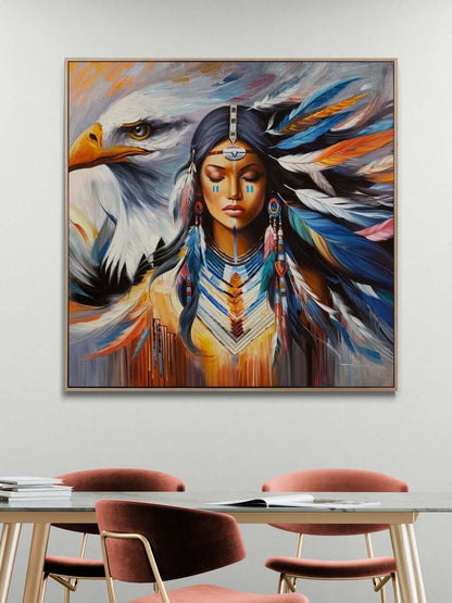 Rüzgarın Kızı Yağlı Boya Tablosu