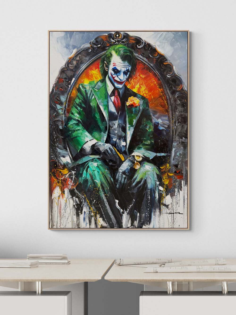 Joker'in Tahtı Yağlı Boya Tablosu