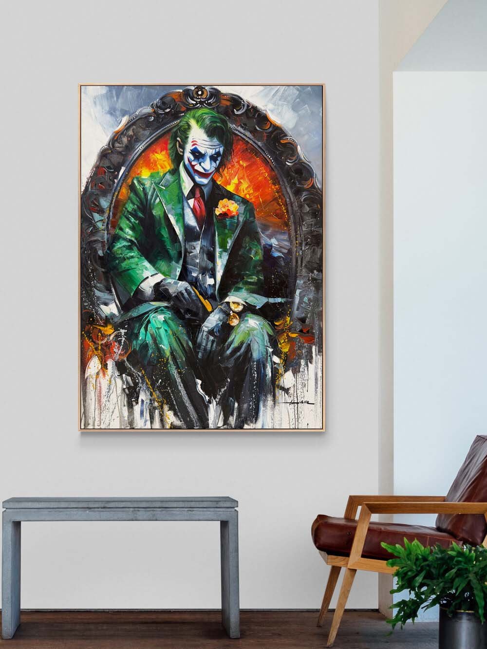 Joker'in Tahtı Yağlı Boya Tablosu