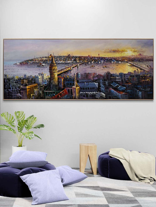Haliç’te Günbatımı Yağlı Boya Tablosu