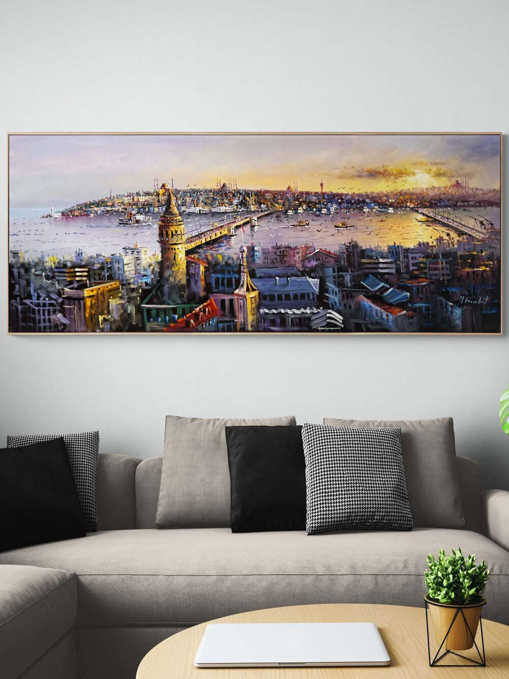 Haliç’te Günbatımı Yağlı Boya Tablosu