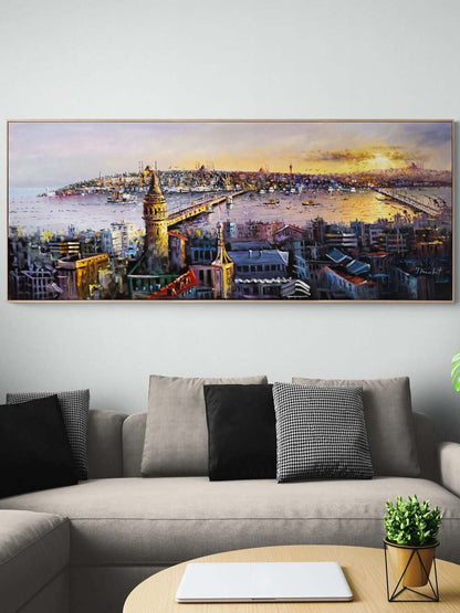 Haliç’te Günbatımı Yağlı Boya Tablosu