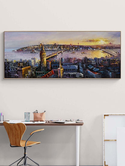 Haliç’te Günbatımı Yağlı Boya Tablosu