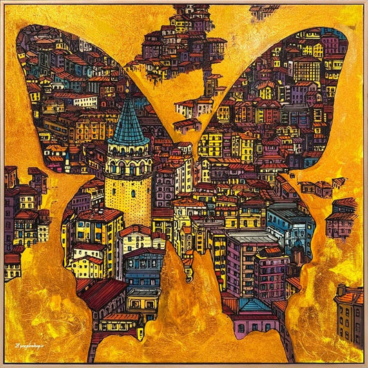 Kanatlarda Galata Yağlı Boya Tablosu