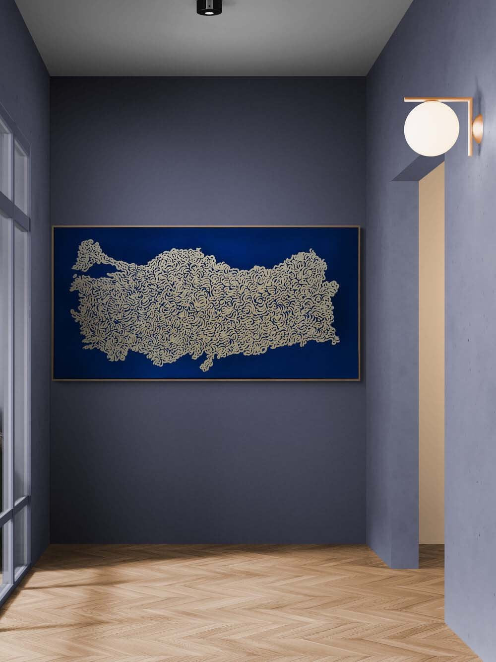 Türkiye ve Fetih Suresi Yağlı Boya Hat Tablosu