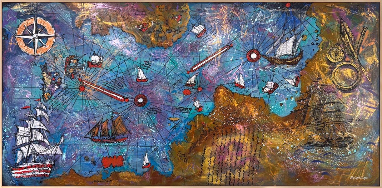 Keşfin İzinde Yağlı Boya Tablosu