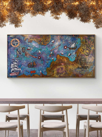 Keşfin İzinde Yağlı Boya Tablosu