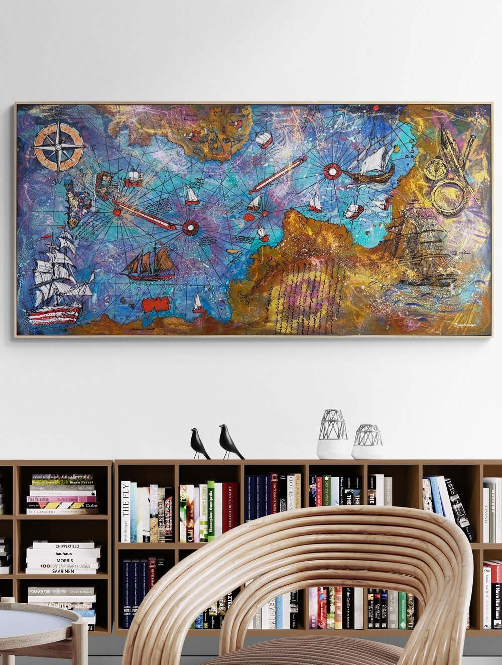 Keşfin İzinde Yağlı Boya Tablosu