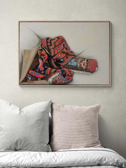 Zamanın İzinde Halı Yağlı Boya Tablosu