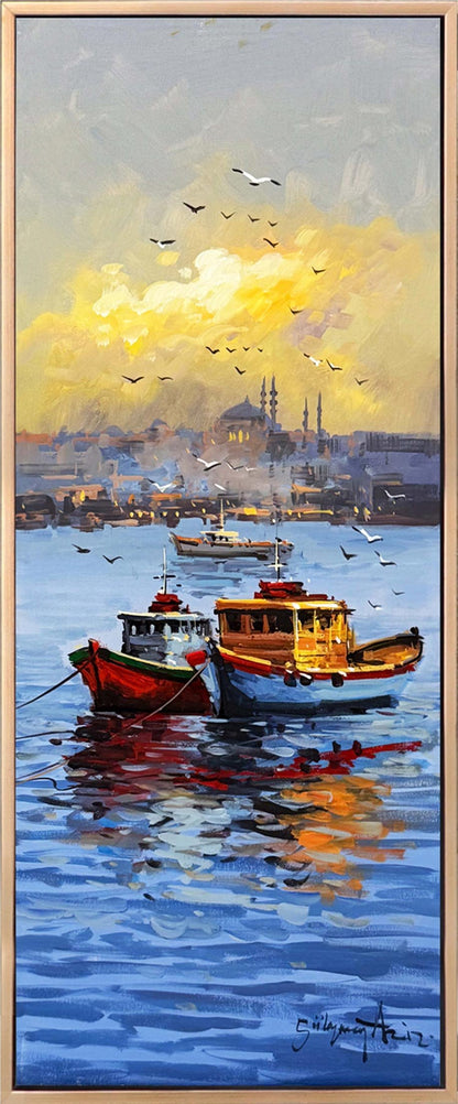 Boğazın Işıltısı Yağlı Boya Tablosu