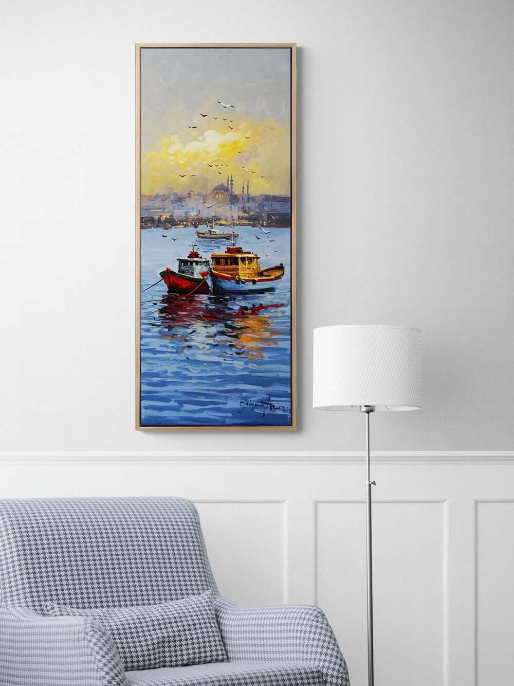 Boğazın Işıltısı Yağlı Boya Tablosu