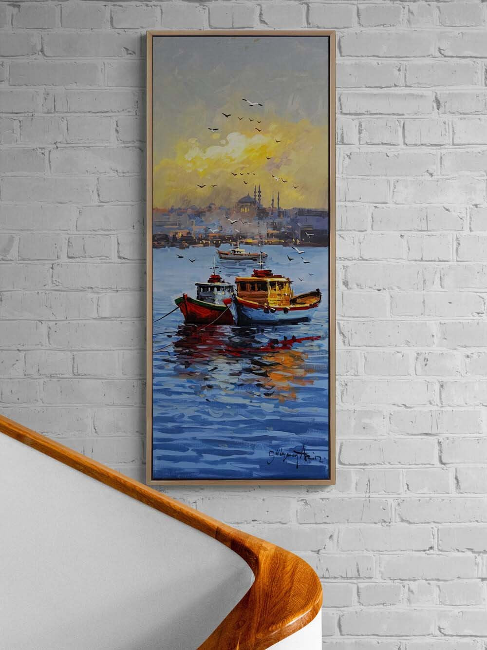 Boğazın Işıltısı Yağlı Boya Tablosu