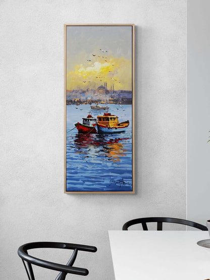 Boğazın Işıltısı Yağlı Boya Tablosu