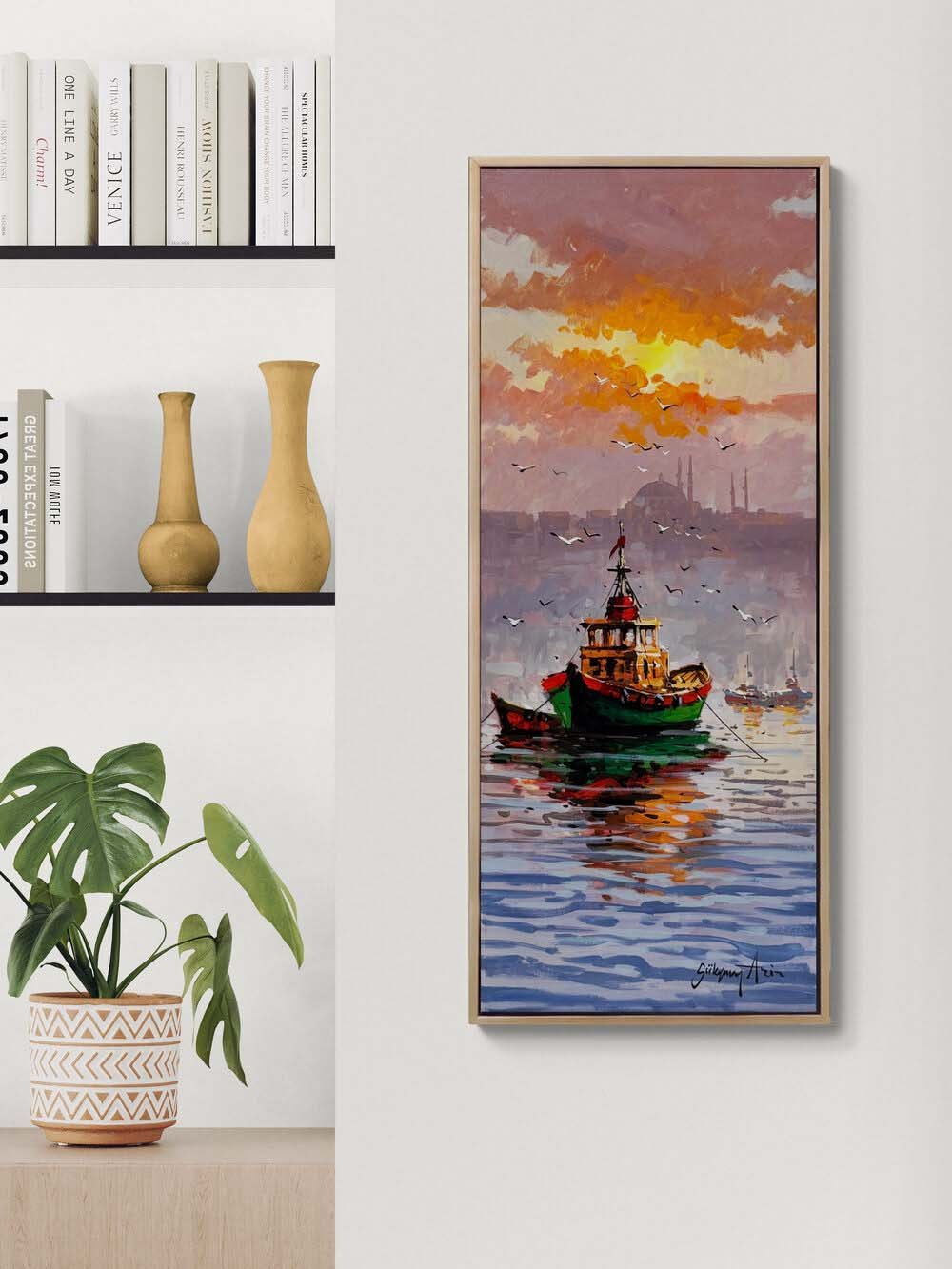 Kızıl İstanbul Yağlı Boya Tablosu