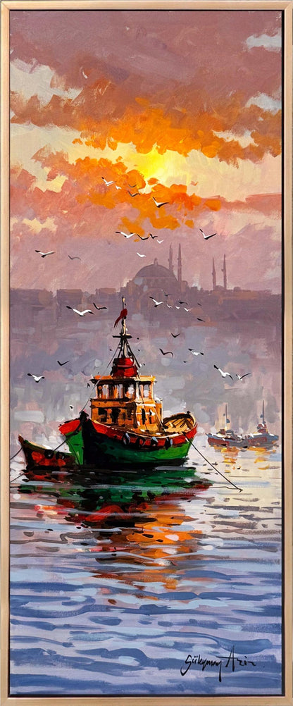 Kızıl İstanbul Yağlı Boya Tablosu